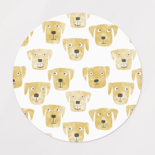 Etiquetas Funny Golden Labrador Retriever Dog (Design 1)