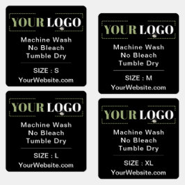 Etiquetas Garagem Preta Quadrada do Tamanho da Instrução de