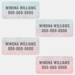 Etiquetas Garota Bonita Sereia Nome Pessoal Roupa de Escola