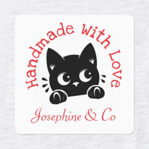Etiquetas Gatinho Gelado Físico e Personalizado com Amor