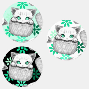 Etiquetas Gato, Gato, Gato e Playaking de uma Bolsa