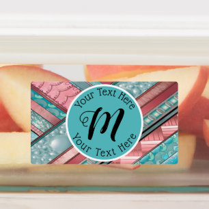 Etiquetas Geométrico de Stripes Silken - Retângulo Personali