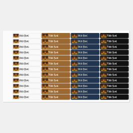 Etiquetas Germany Art Deco Flag Custom Waterproof Name Label