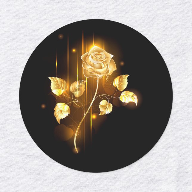 Etiquetas Golden rose ( gold rose ) (Design 1)