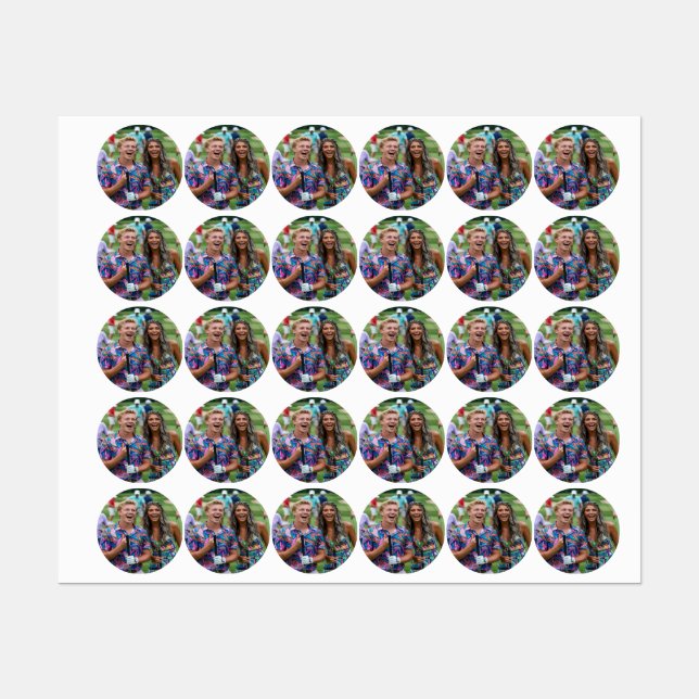 Etiquetas Golf Photo Customize Personalize (Folha)