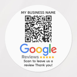 Etiquetas GOOGLE REVISTA código QR Marca personalizada