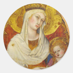Etiquetas góticos de Madonna e da criança
