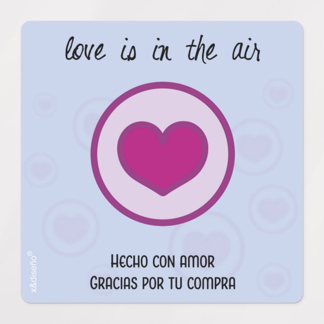 Etiquetas Gracias por tu compra. Hecho con amor. (Design 3)