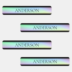 Etiquetas Gradiente Colorido Moderno e Texto Editável