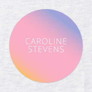 Etiquetas Gradiente Rosa Púrpura da Groovy   Nome Personali