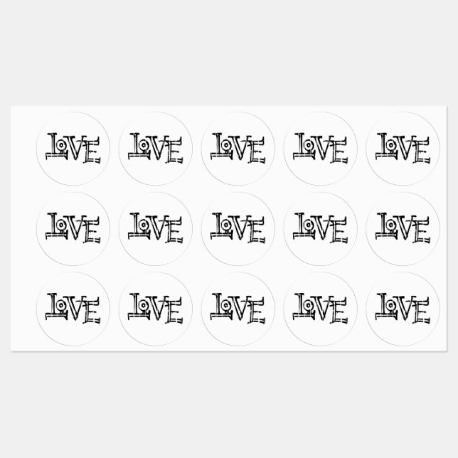 Etiquetas Grafite de amor (Folha)