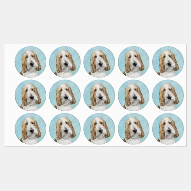 Etiquetas Grand Basset Griffon Vendeen - Arte Original para  (Folha)