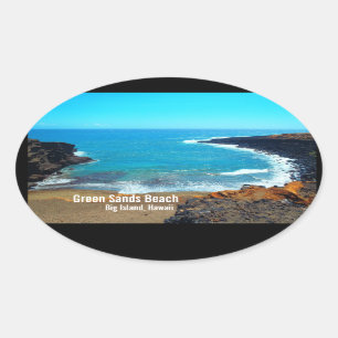 Etiquetas grandes de Havaí da ilha da praia verde