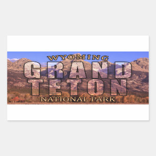 Etiquetas grandes do parque nacional de Teton