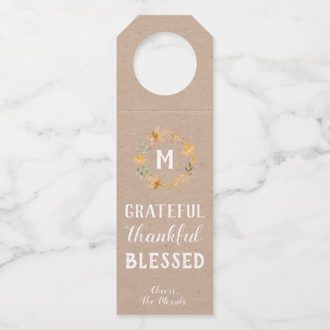 Etiquetas Grateful Bottle Hanger (Frente)