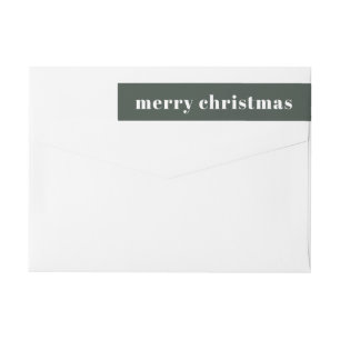 Etiquetas Green Merry Return Address