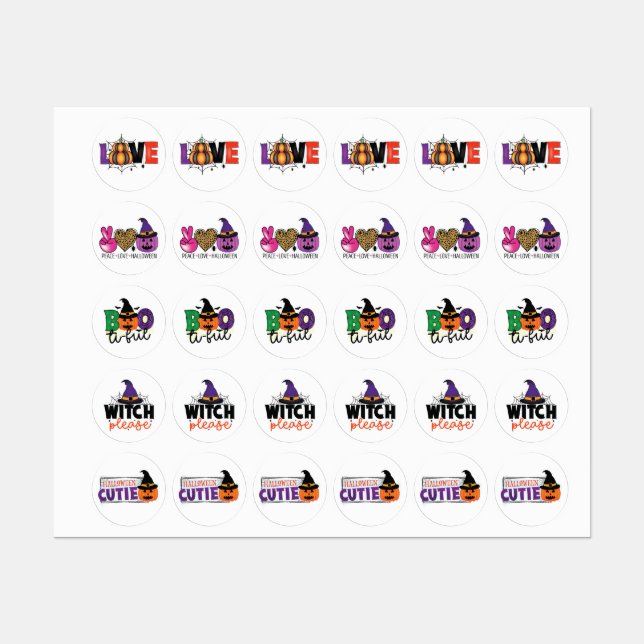 Etiquetas Halloween (Folha)