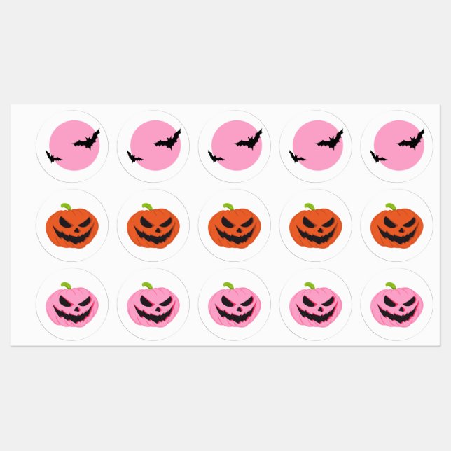 Etiquetas Halloween Stickers (Folha)