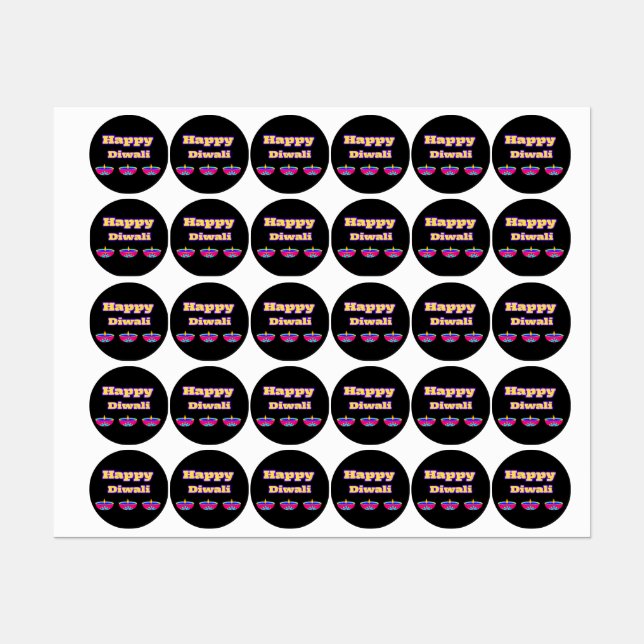 Etiquetas Happy Diwali Stickers (Este Diwali) (Folha)