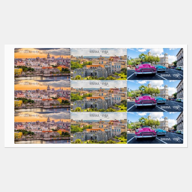Etiquetas Havana CUBA (Folha)