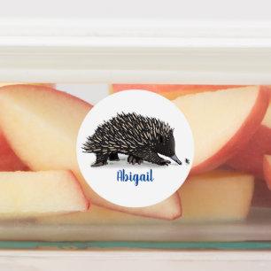 Etiquetas Hedida bonita com ilustração de desenho animado 