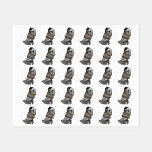 Etiquetas Homem de Ação de Graças de SlipperyJoe, seis abdom