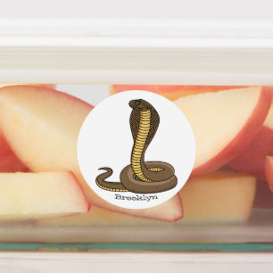 Etiquetas Ilustração de cobra da cobra castanha