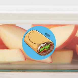 Etiquetas Ilustração de desenho animado burrito