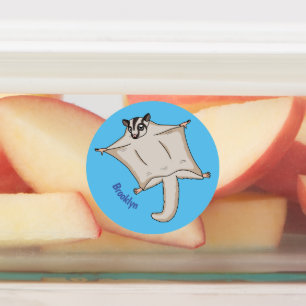 Etiquetas Ilustração de desenho animado com planador de a