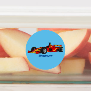 Etiquetas Ilustração de desenho animado de carros de alta ve