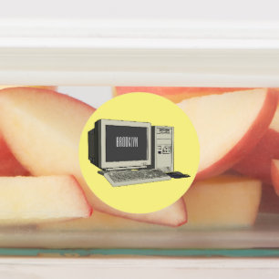 Etiquetas Ilustração de desenho animado de computador