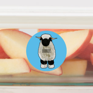 Etiquetas Ilustração de desenho animado de ovelha Valais Bla