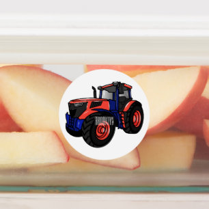 Etiquetas Ilustração de desenho animado de trator