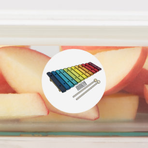 Etiquetas Ilustração de desenho animado de xilofone