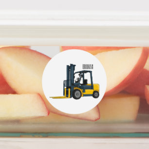 Etiquetas Ilustração de desenho animado do empilhador