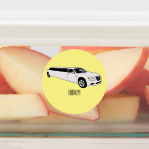 Etiquetas Ilustração de desenho da limusine