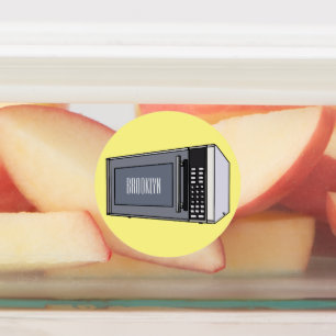 Etiquetas Ilustração de desenho em micro-ondas