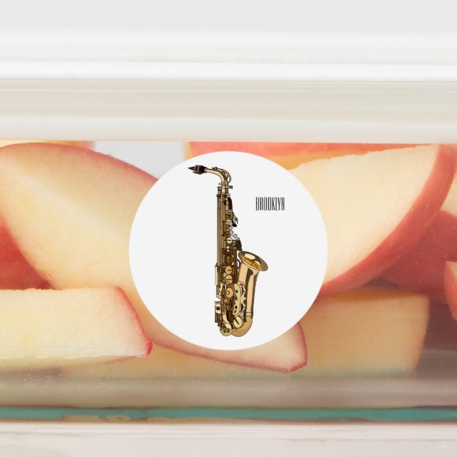 Etiquetas Imagem de desenhos saxofônicos (Afixado)