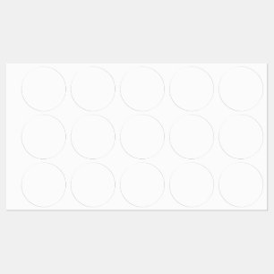 Etiquetas impermeáveis do círculo branco