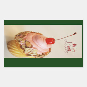 Etiquetas inclinadas do cozimento do cupcake da