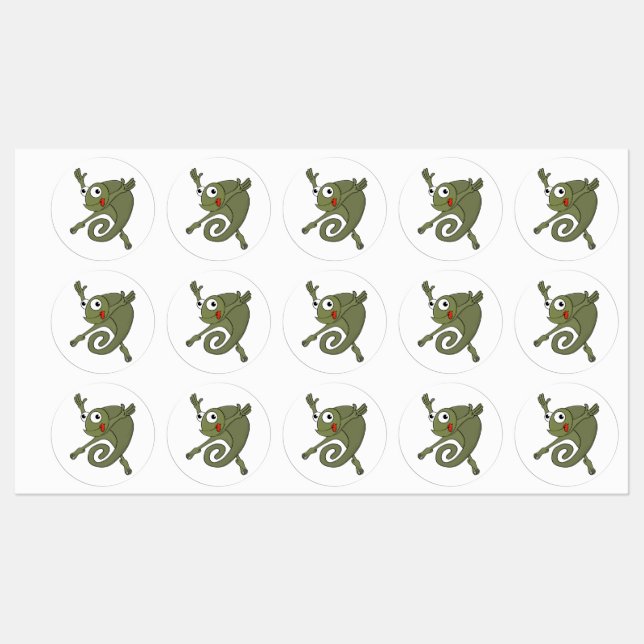 Etiquetas Incrível Chameleon (Folha)