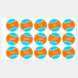 Etiquetas Infantis iron on labels for 1 to 3 baseball players