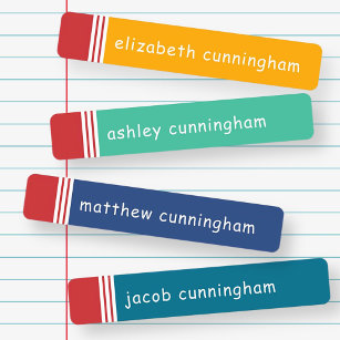 Etiquetas Infantis Nomes de Lápis Simples e Brincadinhos Brincos Mode