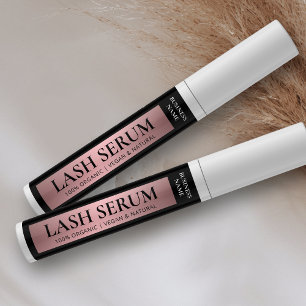 Etiquetas Invólucro do tubo preto e Rosa Dourado Lash Serum 