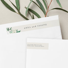 Etiquetas Ivory | Endereço de devolução de aquarelas com efe