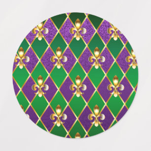 Etiquetas Jewelry Background Mardi Gras