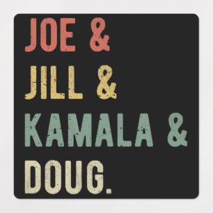 Etiquetas Joe & Jill & Kamala & Doug I