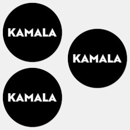 Etiquetas Kamala, moderno e negrito tipografia, preto