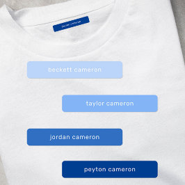 Etiquetas Kids Blue Name Iron On Clothing