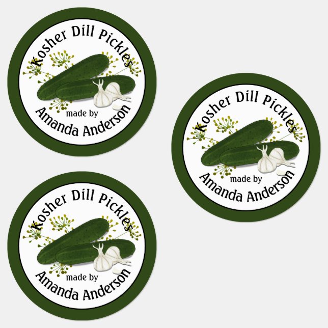 Etiquetas Kosher Dill Pickles Labels (Grupo)